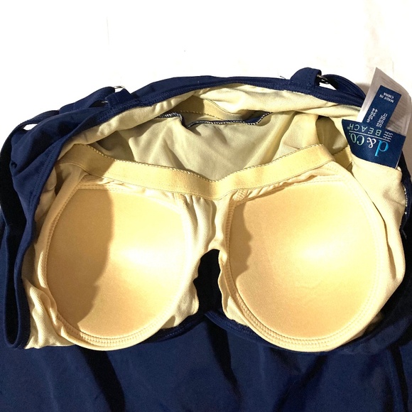 NWOT Denim & Co. Beach V-Neck Wrap Front Swim Dress - Picture 7 of 13